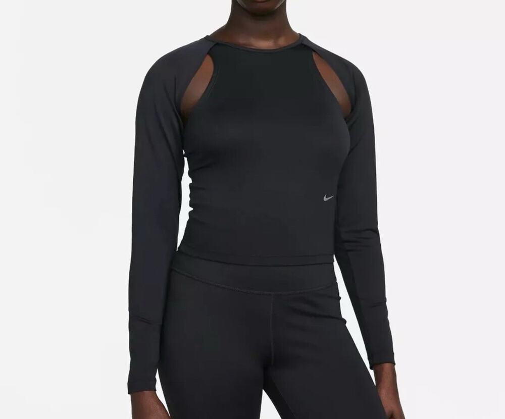 Nike Dri-fit Stealth Evaporation City Ready Running Shirt Black DV9805 Womens XS